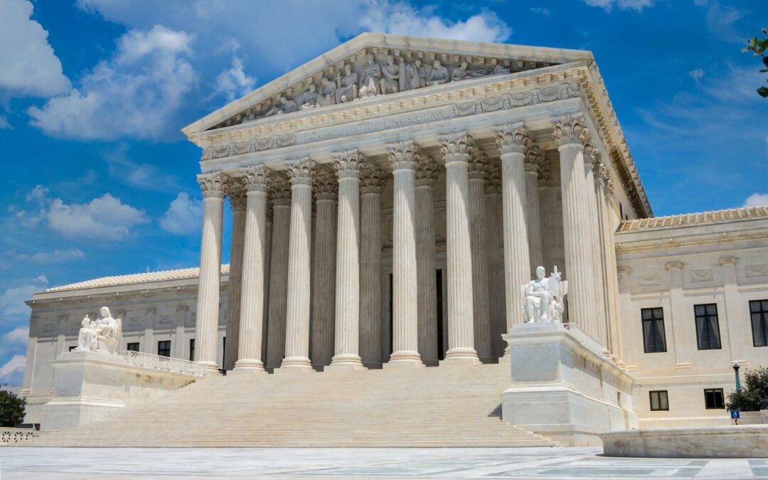 an outdoor shot of the Supreme Court of the United States of America